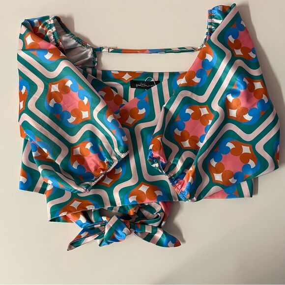 GoodTime USA Retro-Inspired Wrap Crop Top NWT Size S - Picture 1 of 10